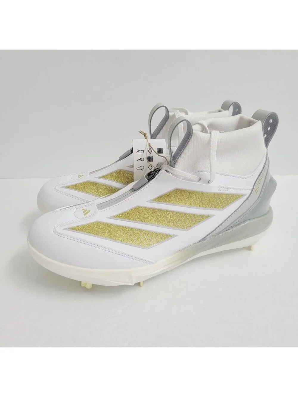 NEW Adidas Adizero Impact+ 2.0 Baseball Cleats JH6716 Size 9.5 White #1